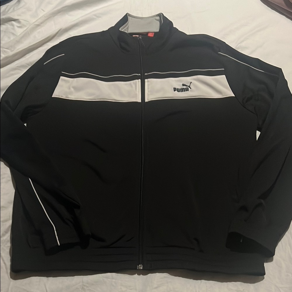 Puma Black and White Tracksuit Jacket